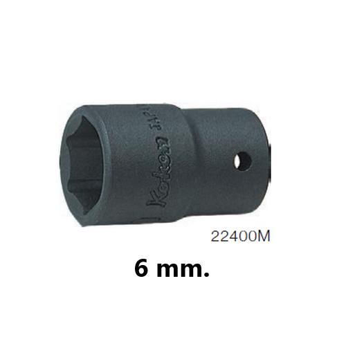 SKI - สกี จำหน่ายสินค้าหลากหลาย และคุณภาพดี | KOKEN 22400M-6 ลูกบ๊อกไฟฟ้า 1/4นิ้ว-6P-6mm.
